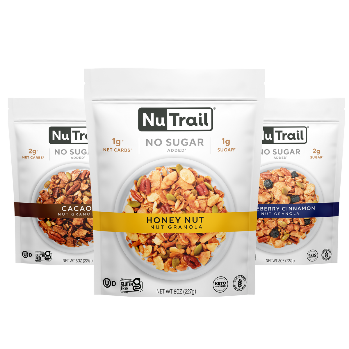 NuTrail Nut Granola Variety Pack 3-pack 8oz