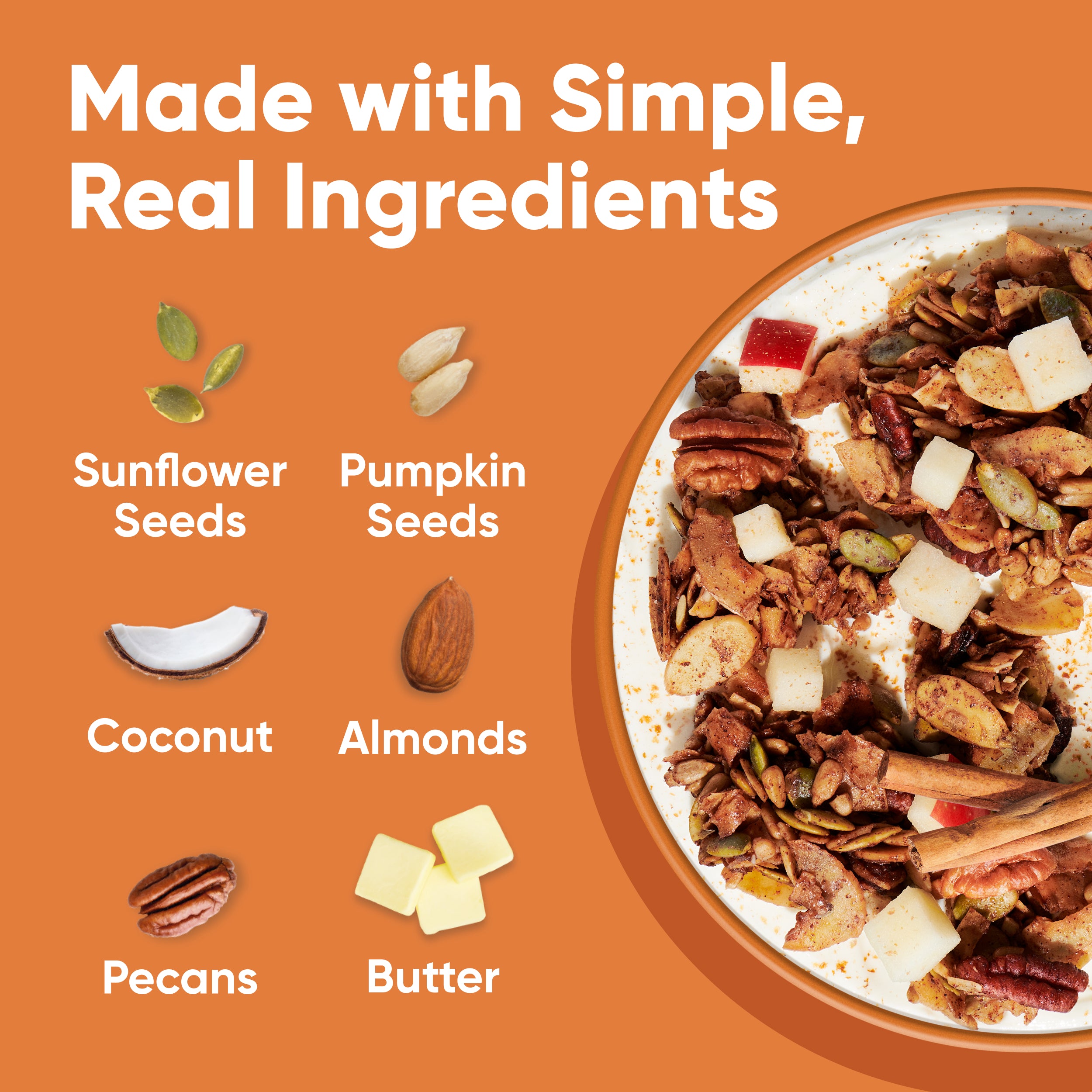 NuTrail Cinnamon Pecan Nut Granola 3-Pack 8oz