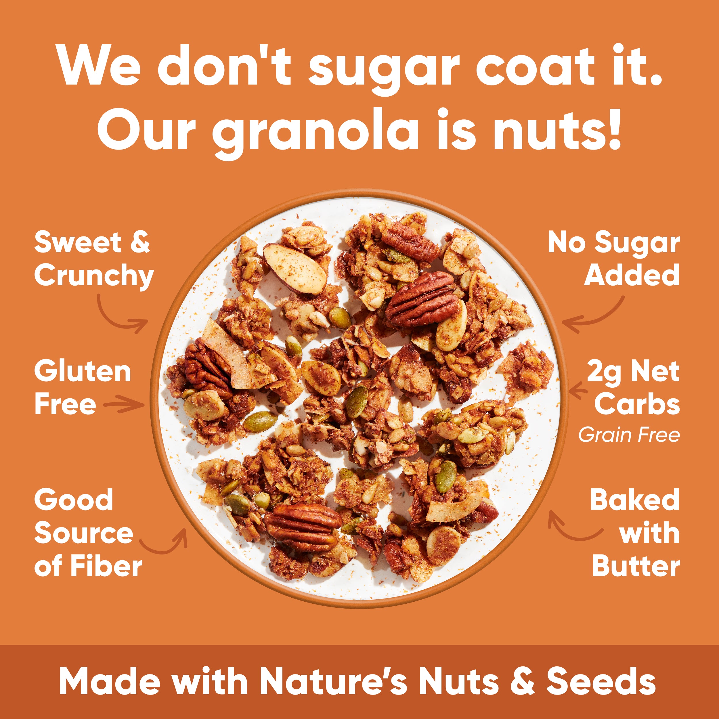 NuTrail Cinnamon Pecan Nut Granola 3-Pack 8oz