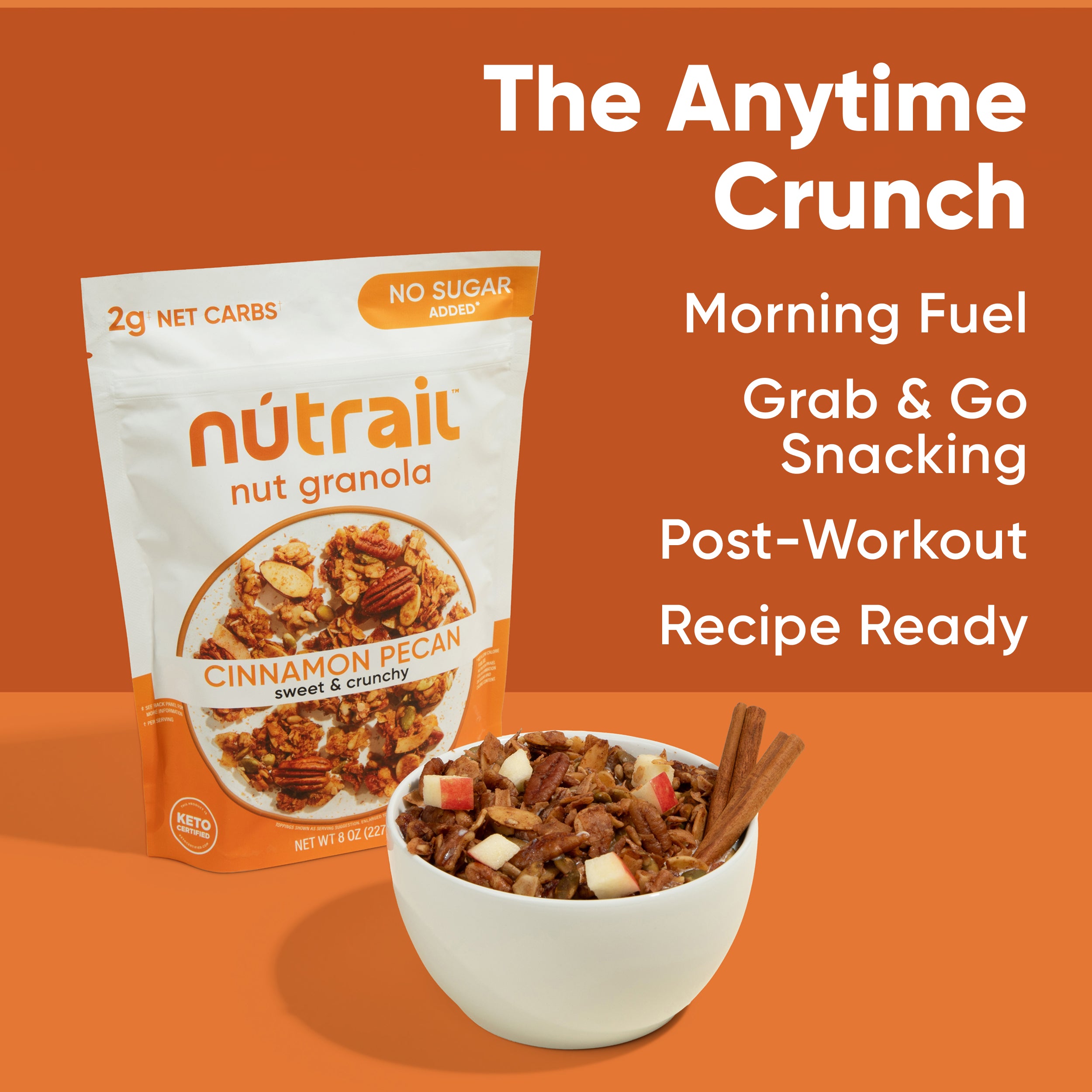 NuTrail Cinnamon Pecan Nut Granola 3-Pack 8oz