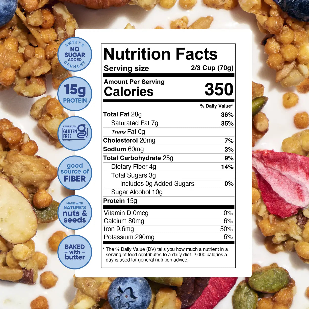 Triple Berry Protein Nut Granola | NuTrail