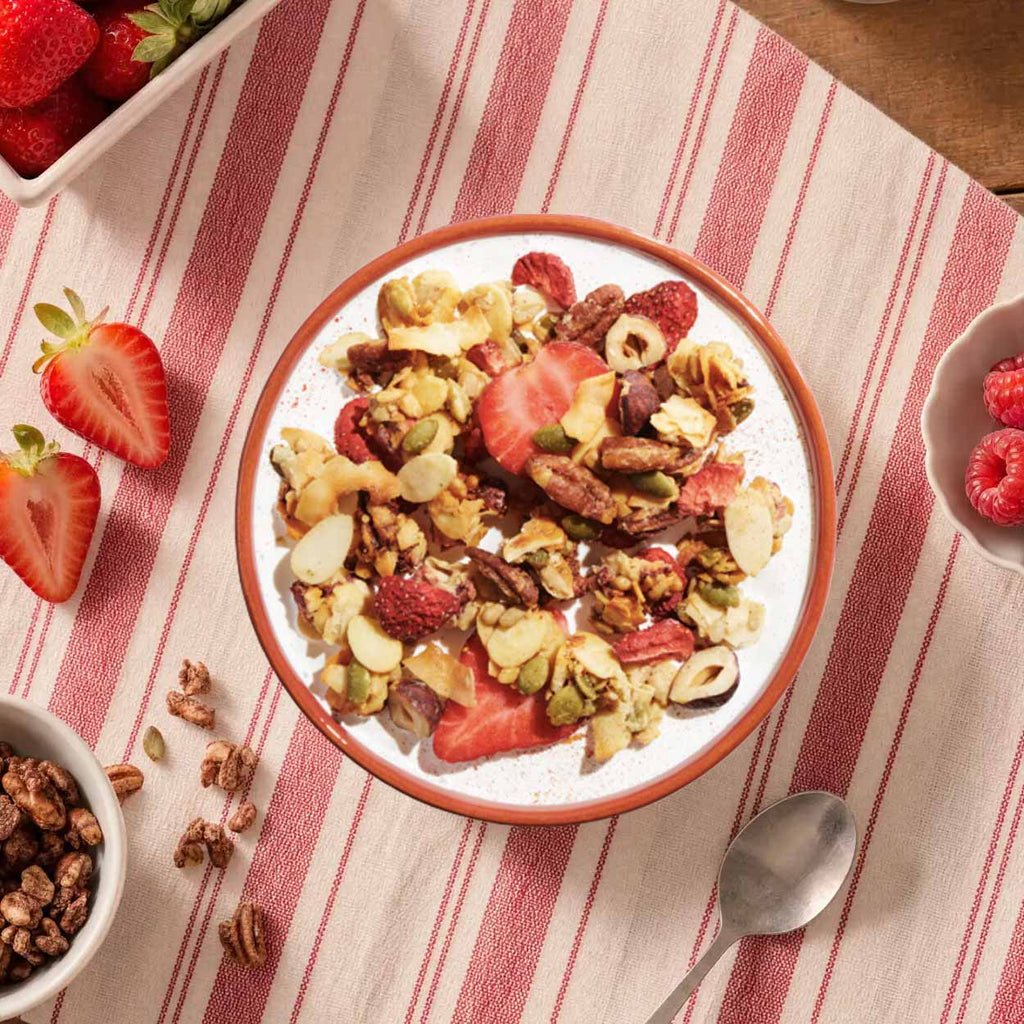 Vanilla Strawberry Nut Granola | NuTrail