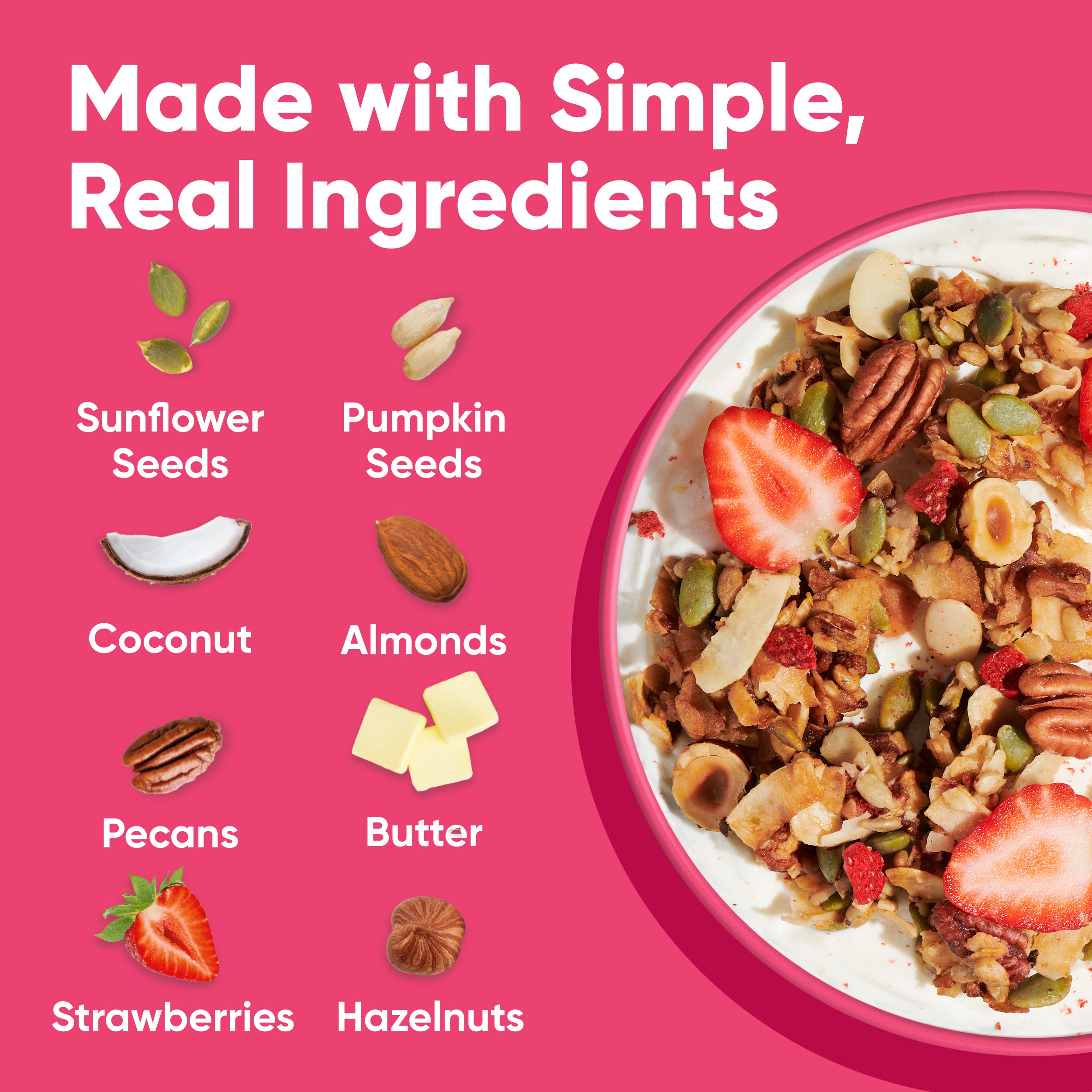 kellogg's crunchy granola honey almonds strawberries & pumpkin seeds Vanilla Strawberry Nut Granola 3-Pack 8 oz – NuTrail